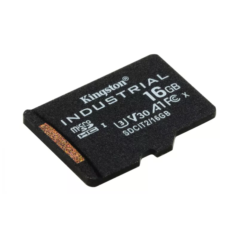 Kingston Technology 16GB microSDHC Industrial C10 A1 pSLC kaart + SD-adapter