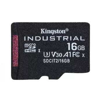 Kingston Technology 16GB microSDHC Industrial C10 A1 pSLC Card üksikpakend ilma adapterita