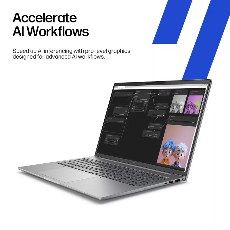 HP ZBook 8 G1ak Copilot+ PC AMD Ryzen AI 7 PRO 35,6 cm (14 tolli) WUXGA 32 GB DDR5-SDRAM Wi-Fi 7 (802.11be) Windows 11 Pro AI tööjaam, AI PC
