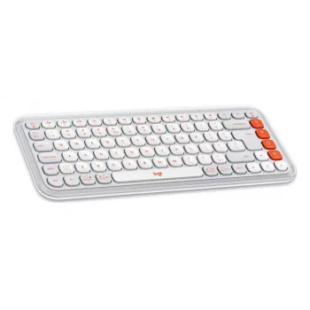 Logitech POP Icon Combo klaviatuur ja hiir universaalne Bluetooth QWERTY USA rahvusvaheline oranž valge