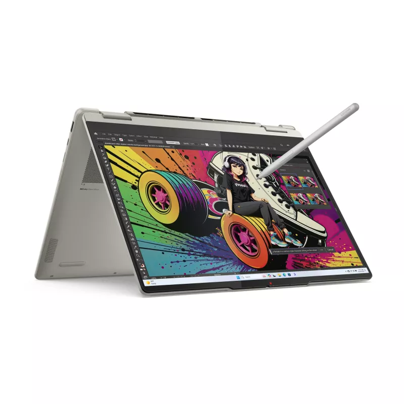 Lenovo Yoga 7 2-in-1 14AKP10 Copilot+ PC AMD Ryzen™ AI 7 350 hübriid (2-in-1) 35,6 cm (14 tolli) puutetundlik 2,8K 16 GB LPDDR5x-SDRAM 1 TB SSD Wi-Fi 7 (802.11be) Windows 11 Home Saksa hall