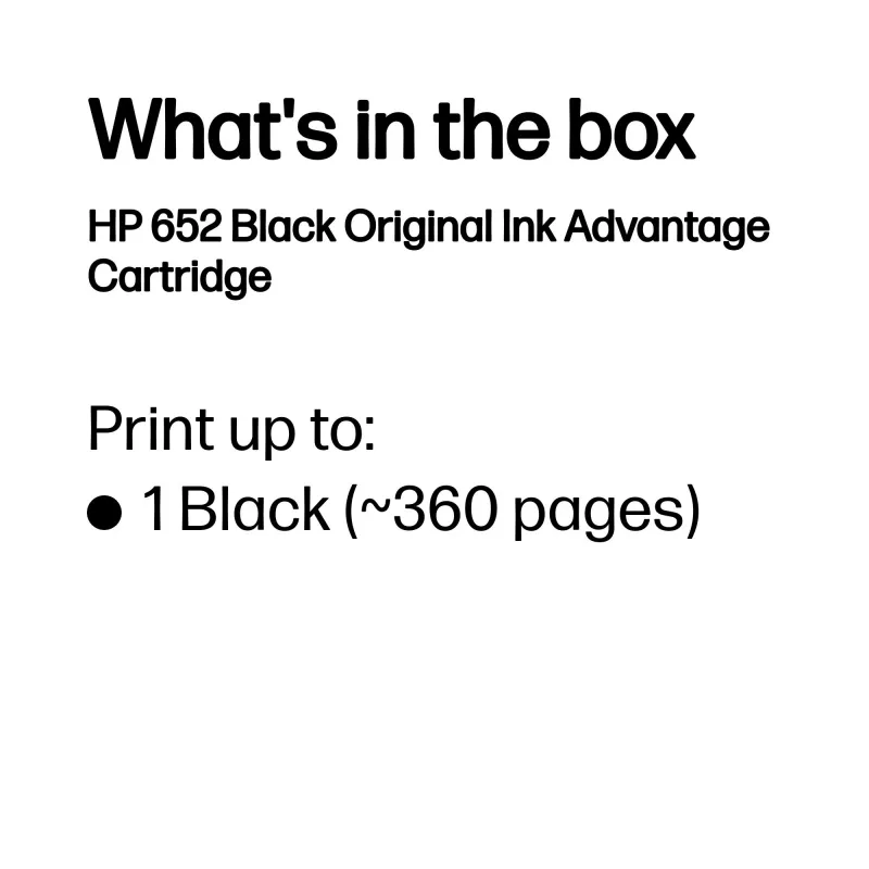 HP 652 Must Originaal Ink Advantage kassett