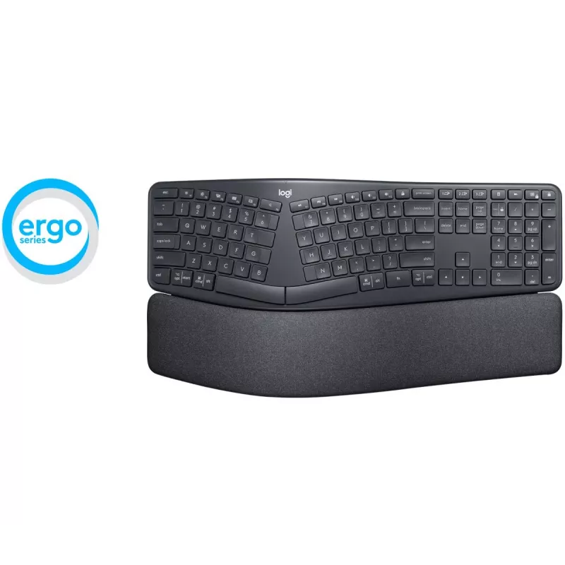 LOGITECH Ergo K860 - Juhtmeta poolitatud klaviatuur Graphite - Qwertz Šveitsi