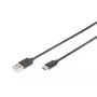 DIGITUS ASSMANN USB USB-C ühenduskaabel, tüüp C A-le M/M, 1m 3A, 480MB, 2.0 versioon, must