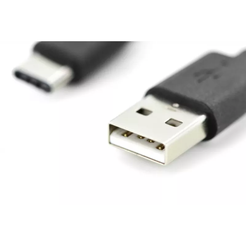 DIGITUS ASSMANN USB USB-C ühenduskaabel, tüüp C A-le M/M, 1m 3A, 480MB, 2.0 versioon, must