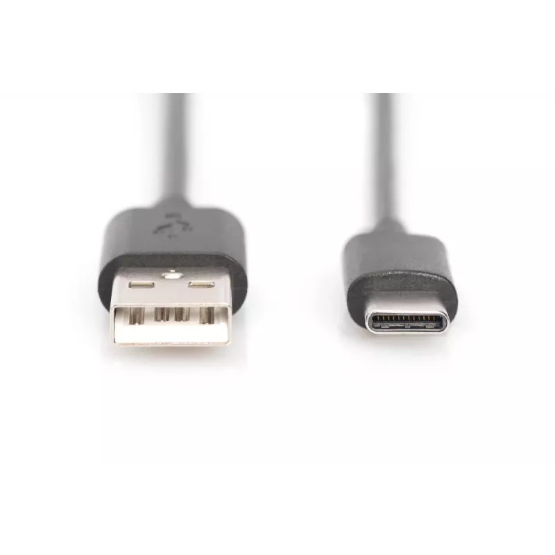 DIGITUS ASSMANN USB USB-C ühenduskaabel, tüüp C A-le M/M, 1m 3A, 480MB, 2.0 versioon, must