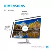 Monitor HP M27fq 27 tolli Quad HD 2560x1440 IPS LCD, 300 cd/m², 75 Hz, 5 ms, hõbedane