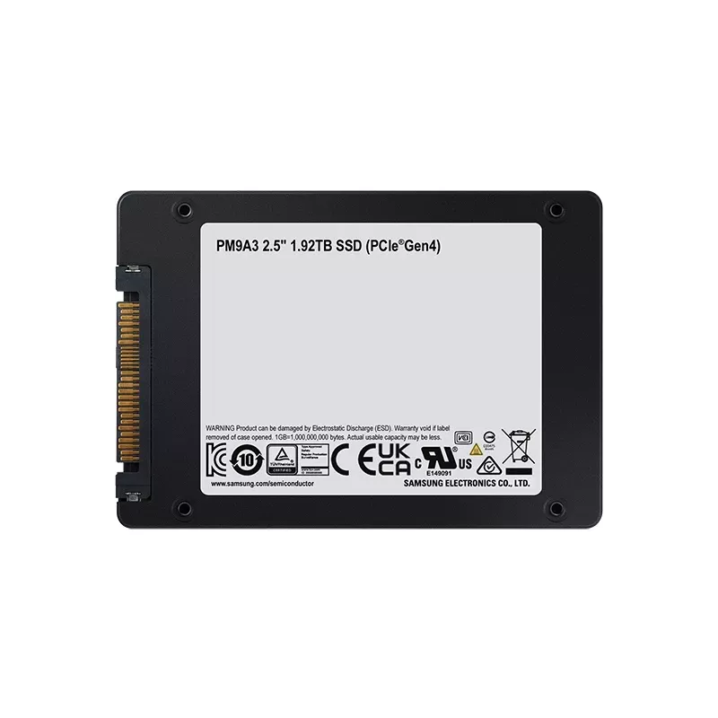 Samsung PM9A3 1.92 TB 2.5 tolline PCI Express 4.0 NVMe V-NAND TLC