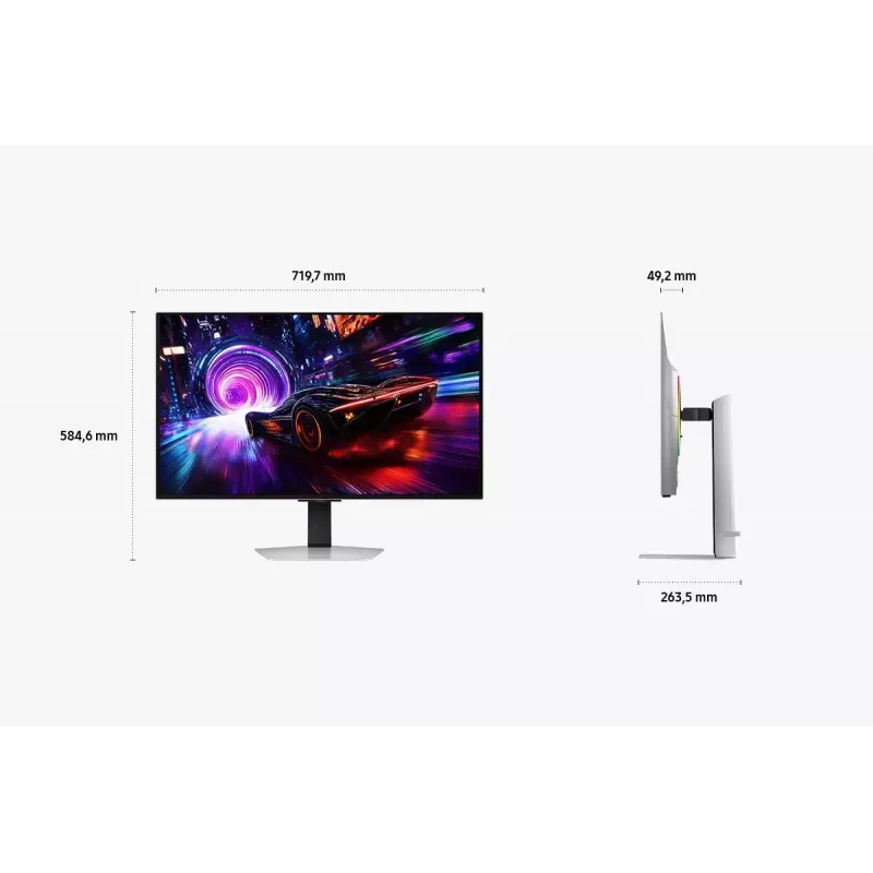Samsung S32FG814SU arvutimonitor 81,3 cm (32 tolli) 3840 x 2160 pikslit 4K Ultra HD OLED hõbedane