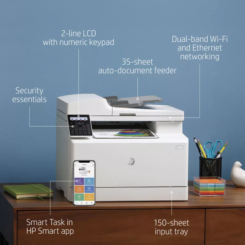HP Color LaserJet Pro MFP M183fw, Laser, värviprinter, 600 x 600 DPI, A4, otseprintimine, valge