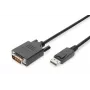 DIGITUS DisplayPort-adapterkaabel, DP - DVI (24+1) M/M, 2 m lukustusega, DP 1.2 ühilduv, CE, must
