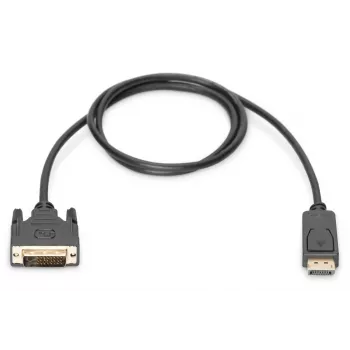 DIGITUS DisplayPort-adapterkaabel, DP - DVI (24+1) M/M, 2 m lukustusega, DP 1.2 ühilduv, CE, must