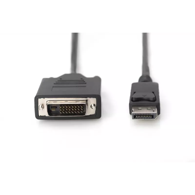 DIGITUS DisplayPort-adapterkaabel, DP - DVI (24+1) M/M, 2 m lukustusega, DP 1.2 ühilduv, CE, must