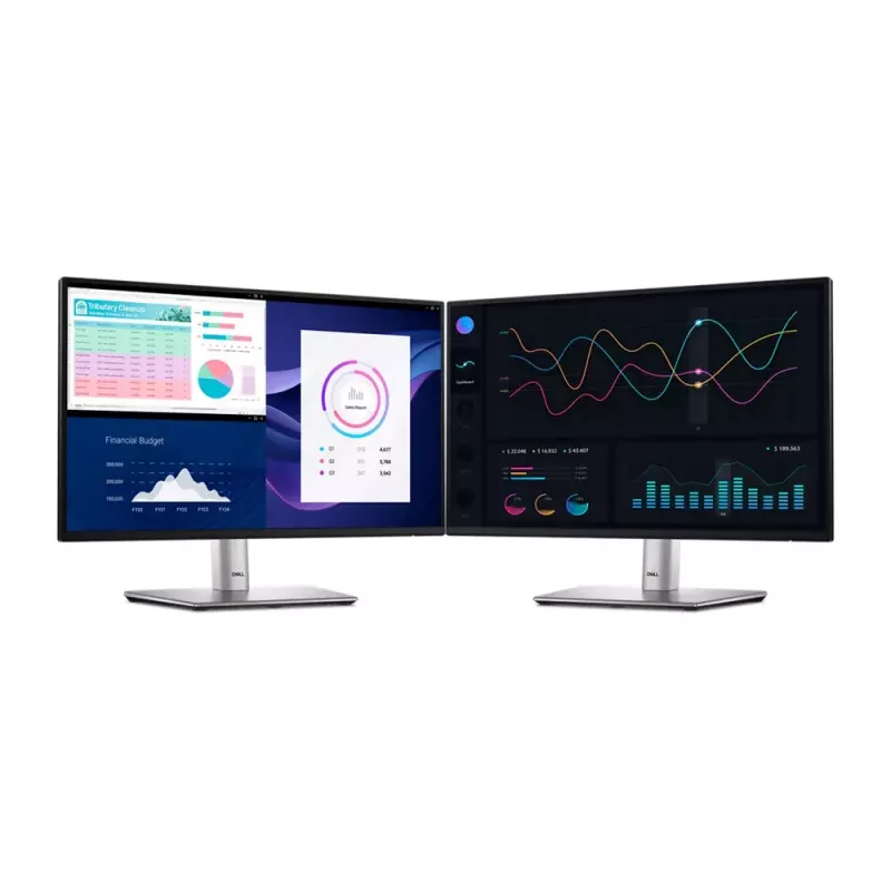 DELL P Series P2225H arvutimonitor 54,6 cm (21,5 tolli) 1920 x 1080 pikslit Full HD LCD must, hõbedane