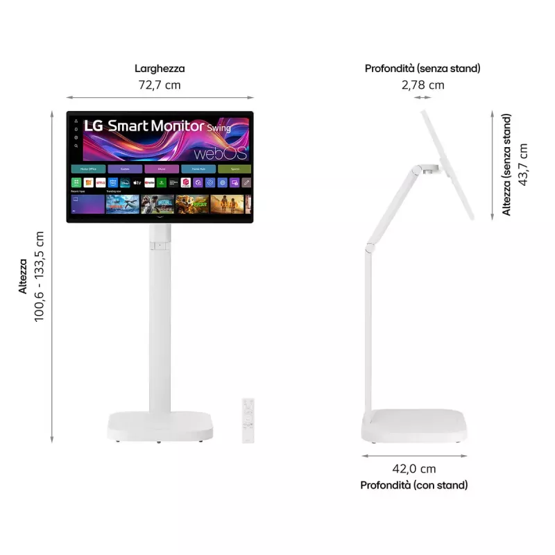 LG 32U889SA-W arvutimonitor 80 cm (31,5 tolli) 3840 x 2160 pikslit 4K Ultra HD LCD puuteekraaniga Kiosk Valge