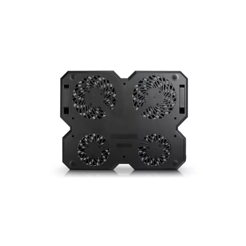 Jahutusplaat DeepCool MULTI CORE X6 — 4 ventilaatorit, kuni 15,6-tollistele sülearvutitele, USB-toide, 380×295×24 mm, 2 USB-porti