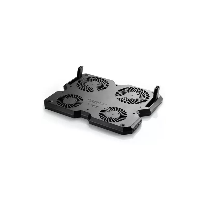 Jahutusplaat DeepCool MULTI CORE X6 — 4 ventilaatorit, kuni 15,6-tollistele sülearvutitele, USB-toide, 380×295×24 mm, 2 USB-porti