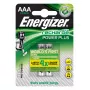 Laetav aku Energizer Power Plus AAA NiMH 1,2 V, 2 tk, 44,5 mm x 10,5 mm, 11 g