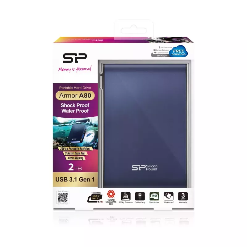 Väline kõvaketas Silicon Power 2TB USB 3.2 Armor A80
