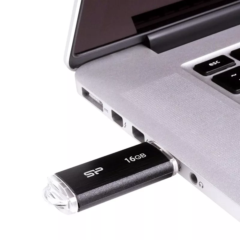 SILICON POWER Ultima U02 - 16 GB USB-mälupulk - USB 2.0 - Must (moq-30)
