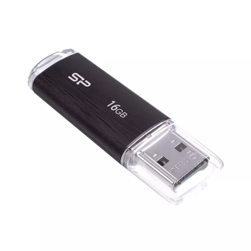 SILICON POWER Ultima U02 - 16 GB USB-mälupulk - USB 2.0 - Must (moq-30)
