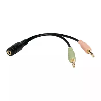 Helikaabel LogiLink CA0020 0,15 m 3,5 mm 2x3,5 mm Must