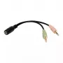 Helikaabel LogiLink CA0020 0,15 m 3,5 mm 2x3,5 mm Must