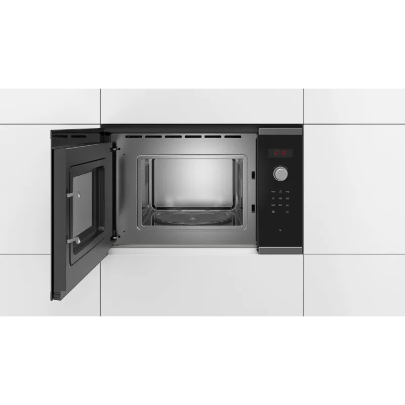 Bosch Serie 4 BFL523MS0 mikrolaineahi Must, Roostevaba teras Eraldiseisev mikrolaineahi Sisseehitatav 20 L 800 W