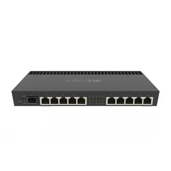 Juhtmega ruuter MikroTik RB4011IGS+RM — 10x Gigabit RJ-45, 1x SFP+, 1,4 GHz 4-tuumaline, 1 GB RAM, Rack 1U, PoE väljund