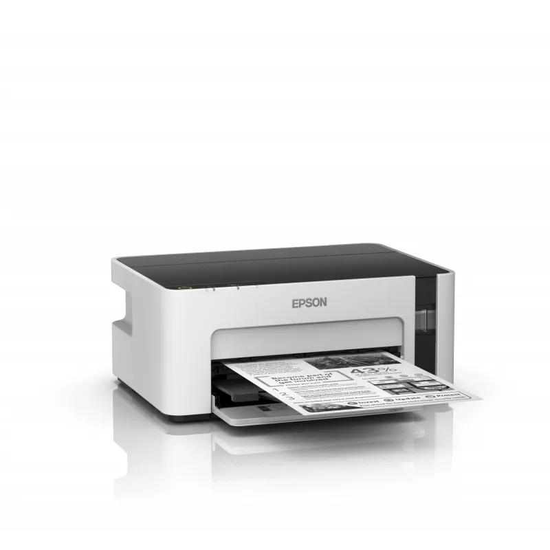 Inkjet-printer Epson EcoTank ET‑M1100 — monokroom, A4, 32 ppm, 1440×720 dpi, integreeritud tindipaak, USB 2.0, hall/must