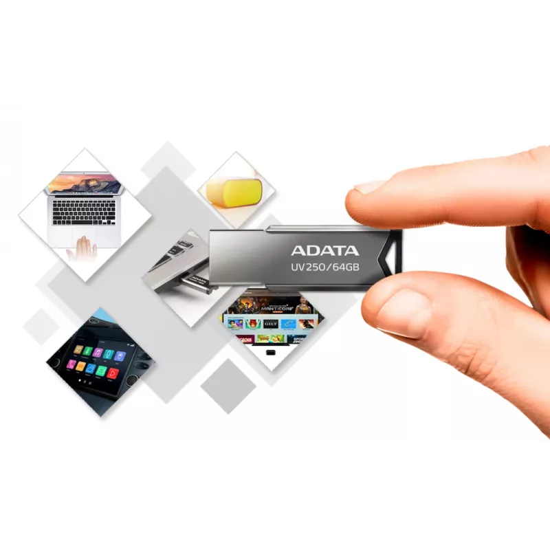 ADATA UV250 USB-mälupulk 16 GB USB Type-A 2.0 Hõbedane
