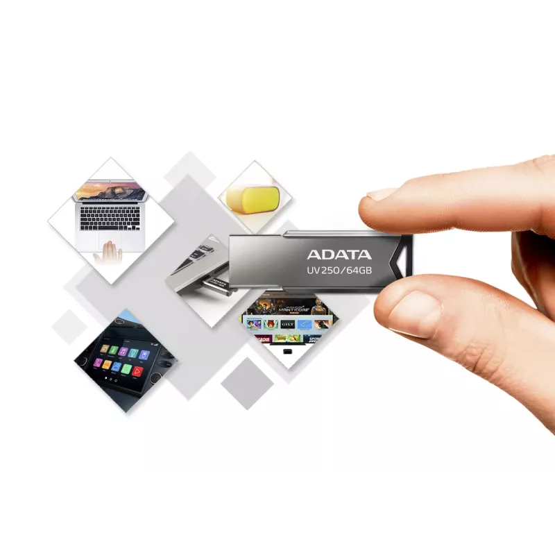 ADATA UV250 USB-mälupulk 16 GB USB Type-A 2.0 Hõbedane