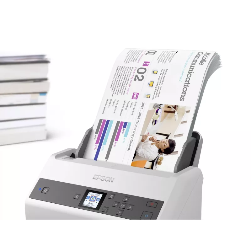 Epson WorkForce DS-970 lehtedega skanner 600 x 600 DPI A4 hall, valge