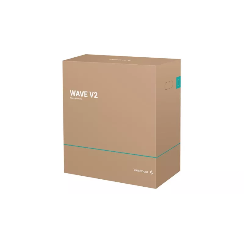 Arvuti korpus DeepCool Wave V2 Mini Tower Must — microATX/Mini-ITX, 350×175×390 mm, GPU kuni 34 cm, CPU jahuti kõrgus 14 cm