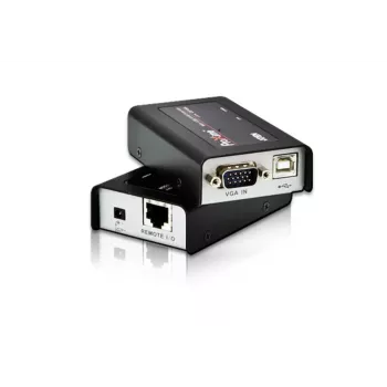 ATEN MINI USB VGA KVM pikendaja (100 m), saatja ja vastuvõtja, juhtmega ühendatav, 100 m, Cat5, 1920 x 1200 pikslit, must