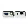 ATEN MINI USB VGA KVM pikendaja (100 m), saatja ja vastuvõtja, juhtmega ühendatav, 100 m, Cat5, 1920 x 1200 pikslit, must