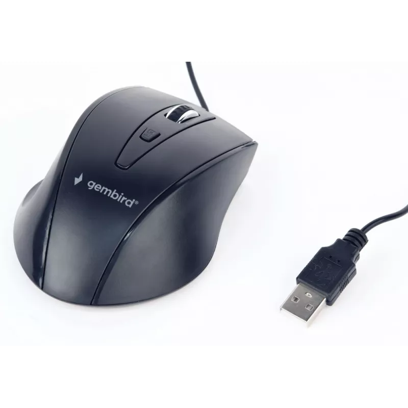 GEMBIRD USB optiline paremakäehiir MUS-4B-02 — 1200 DPI, 4 nuppu, juhtmega, must