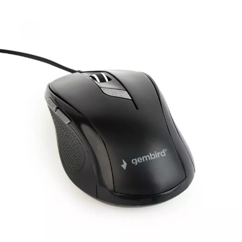 Optiline hiir GEMBIRD MUS-6B-01 – 6 nuppu, kerimisratas, USB, must
