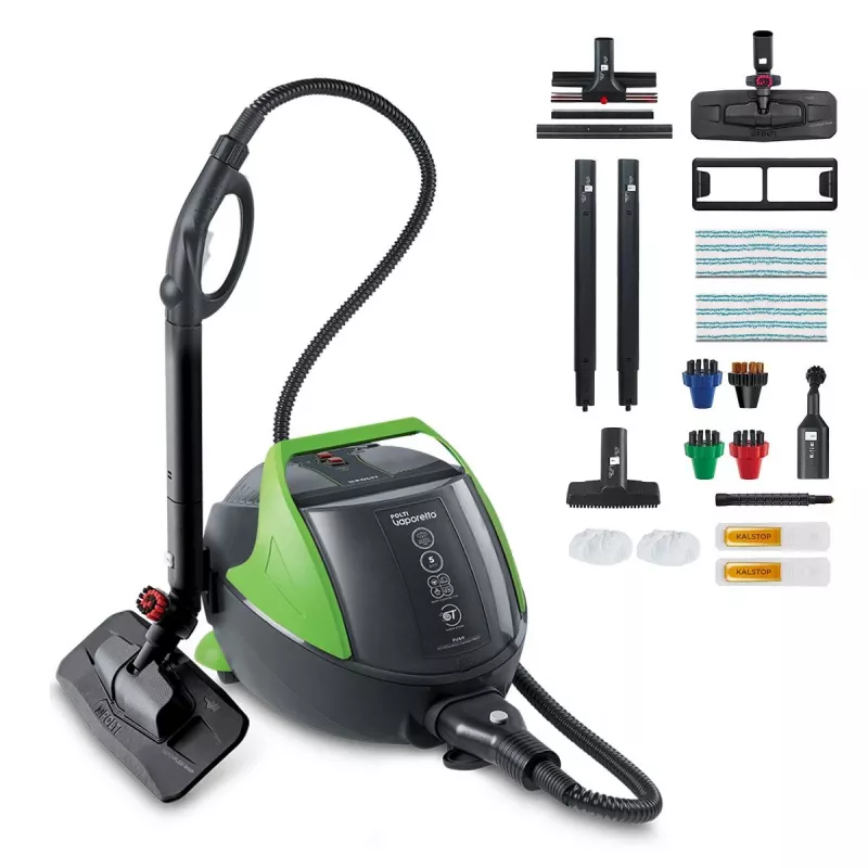 Polti Vaporetto Pro 95_Turbo Flexi silindriline aurupuhasti 1100 W Must, Roheline