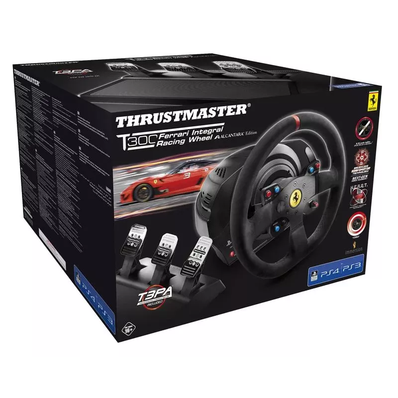 Thrustmaster T300 Ferrari Integral Racing Wheel Alcantara Edition must rool + pedaalid analoog/digitaalne PC, PlayStation 4, Playstation 3