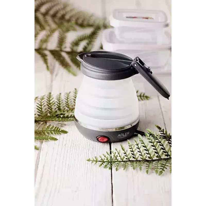Elektriline veekeetja Adler AD 1279 — 0,6 L, 750 W, plastkorpus, nuppjuhtimine, märgutuli