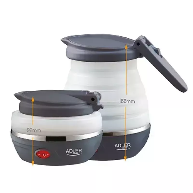 Elektriline veekeetja Adler AD 1279 — 0,6 L, 750 W, plastkorpus, nuppjuhtimine, märgutuli