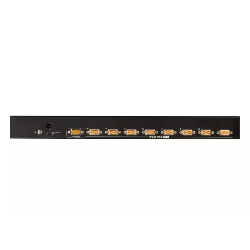 ATEN 8-pordiline USB - PS/2 VGA KVM-lüliti, 2048 x 1536 pikslit, QXGA, riiulipaigaldus, 5 W, 1U, must