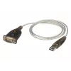 ATEN USB 2.0 – RS-232 adapter (100 cm), must, metallik, 1 m, USB A-tüüp, DB-9, isane, isane