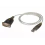 ATEN USB 2.0 – RS-232 adapter (100 cm), must, metallik, 1 m, USB A-tüüp, DB-9, isane, isane