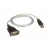 ATEN USB 2.0 – RS-232 adapter (100 cm), must, metallik, 1 m, USB A-tüüp, DB-9, isane, isane