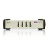 ATEN 4-Pordi USB - PS/2 VGA KVM-lüliti (KVM-kaablid kaasas), 2048 x 1536 pikslit, QXGA, 0,45 W, Must, Hall