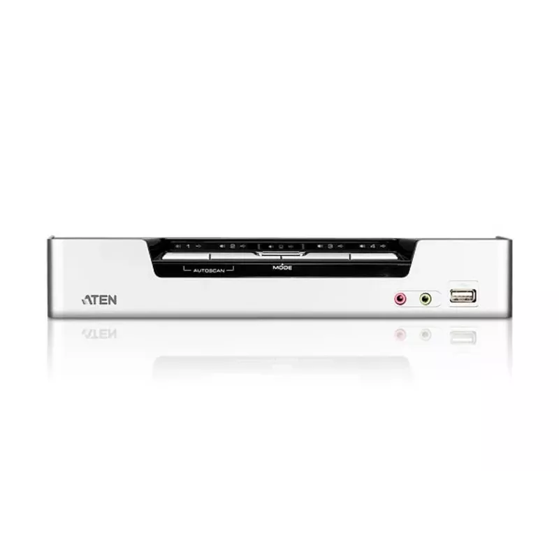 ATEN 4-pordiline USB HDMI KVM-lüliti heli ja USB 2.0 jaoturiga (KVM-kaablid kaasas)