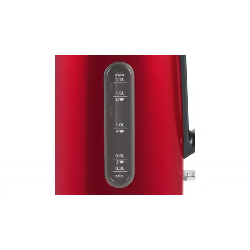 Elektriline veekeetja Bosch TWK4P434 — 1,7 L, 2400 W, must/punane