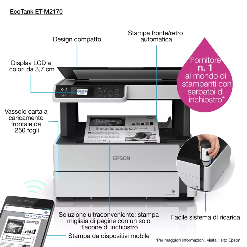 Epson EcoTank M2170 tindiprinter A4 1200 x 2400 DPI 39 ppm Wi-Fi